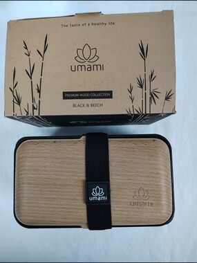 umami All-In-One Bento Lunch Box - Black & Beech